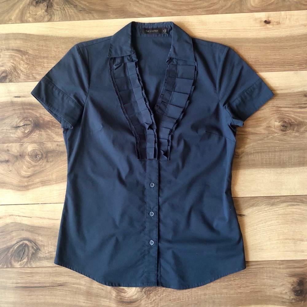 The Limited Charcoal Grey Button Down